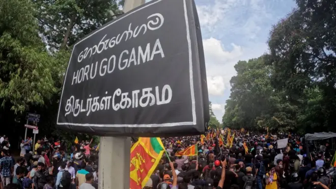 Sri Lankan university students clash with police as water cannons and tear gas are used to disperse them near the parliament, Colombo, Sri Lanka, on May 6, 2022. Hit hard by the coronavirus pandemic and rising oil prices, the government of President Gotabaya Rajapaksa has been left with as little as $50m in useable foreign reserves, the countrys finance minister said this week.