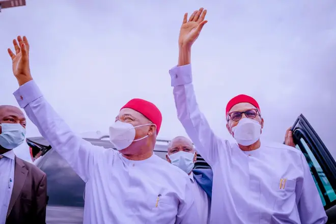 Aare Muhammadu Buhari ati Gomina Hope Uzodimma 