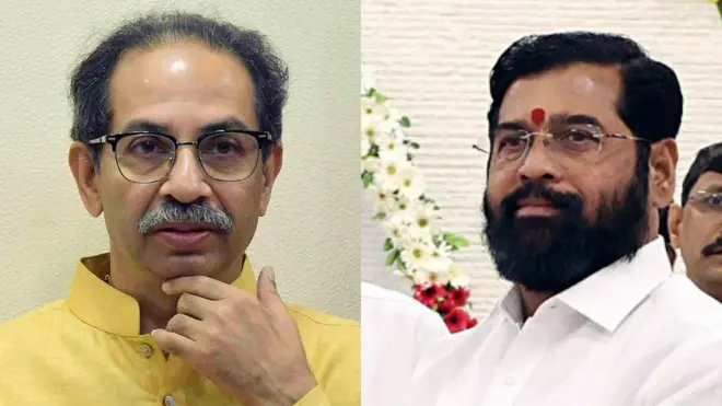 उद्धव ठाकरे और एकनाथ शिंदे
