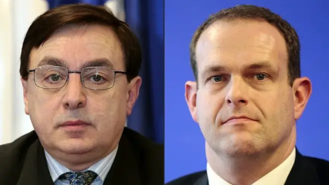 جان فرانسوا جالك (يسار)حل محله ستيف بريوا (يمين) في زعامة الجبهة الوطنية بعد تنحي لوبان للتفرغ لحملتها الانتخابية