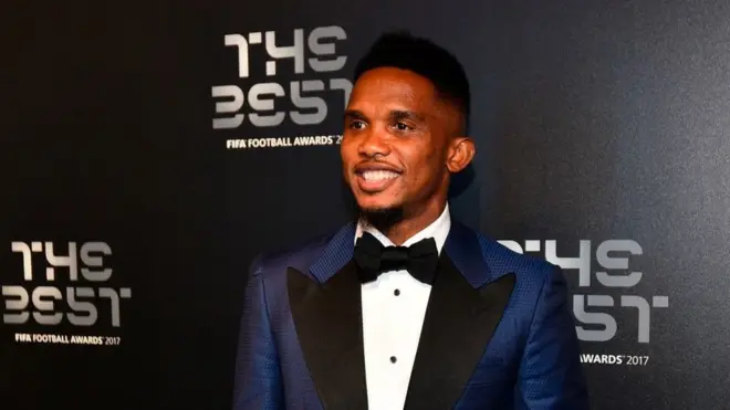 Samuel Eto'o Fils when e di arrive Fifa Award for London for 2017