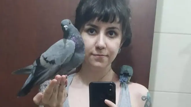 "Fui maldecida, llamada cerda. Me dio miedo esta reacción'', dice Anna Carolina, sobre los comentarios a su publicación sobre la paloma rescatada.