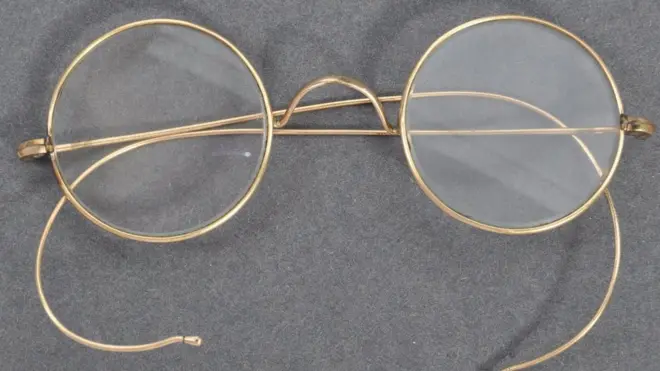 The glasses which once belonged to Gandhi