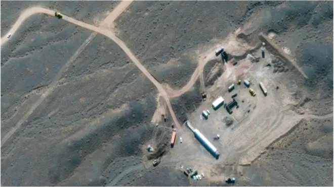 A satellite image of Iran's Natanz nuclear facility