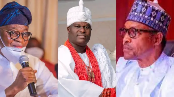Buhari, Ooni ati gomina Osun