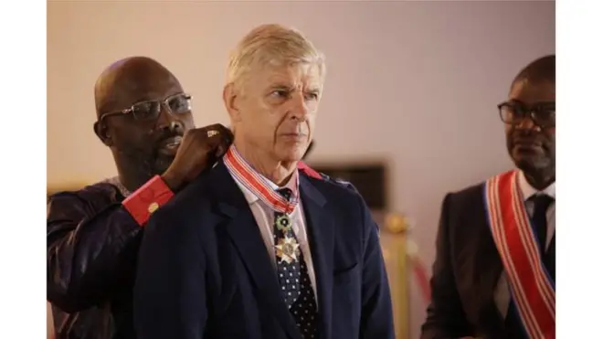 Mr Weah dey decorate im former football manager