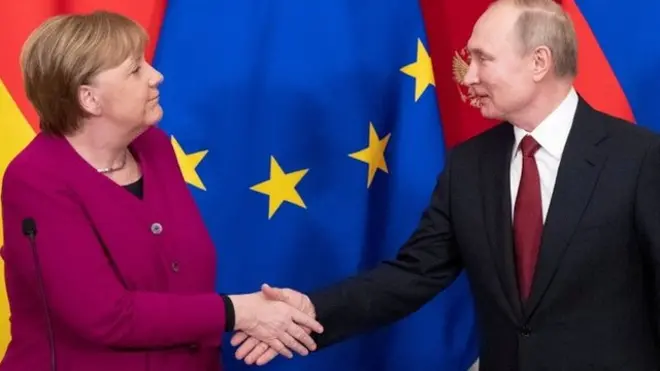 Putin y Merkel