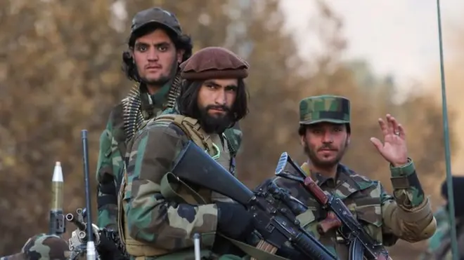 Участники парада талибов