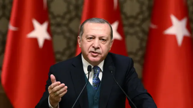 الرئيس التركي رجب طيب أردوغان انتقد بن زايد بشدة بعد نشر تعليقه