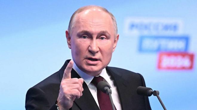 俄罗斯总统普京发表胜选讲话