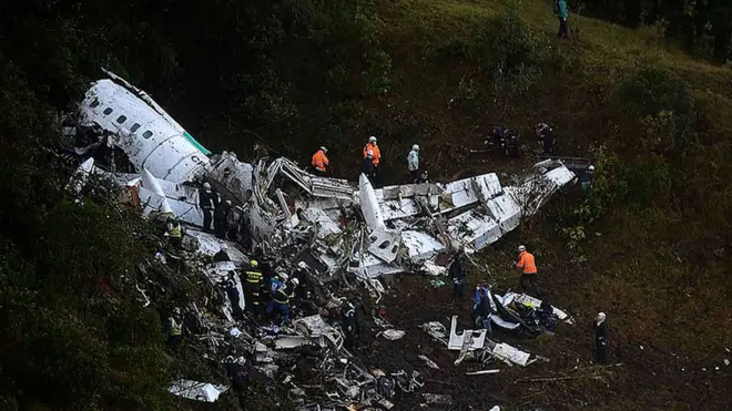 Команда "Шапекоэнсе" летела в Колумбию для участия в финале Кубка Южной Америки