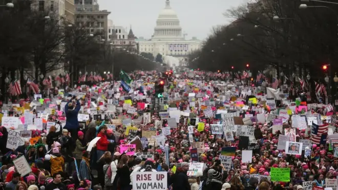 Washington memimpin protes anti-Trump di seluruh dunia.