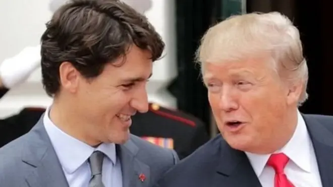 राष्ट्रपति डोनल्ड ट्रंप और कनाडा के प्रधानमंत्री जस्टिन ट्रूडो