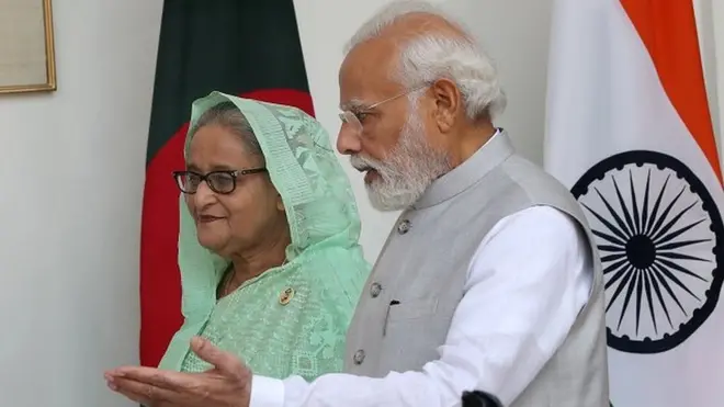 नरेंद्र मोदी और शेख़ हसीना