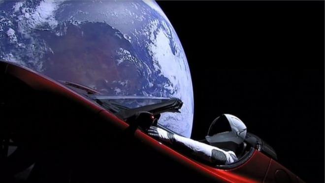 รถยนต์เทสลา ในอวกาศ