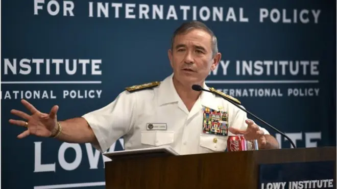 哈里斯再次就南海問題表示，美方反對中國在南海的「挑釁作為」。