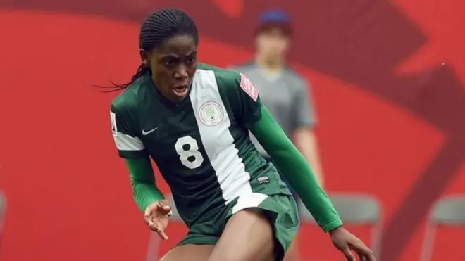Asisat Oshoala waxay ka mid tahay xiddigaha matala Nigeria