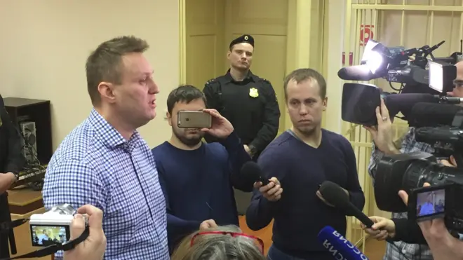 В перерыве заседания Навальный пообещал баллотироваться в президенты при любом вердикте суда