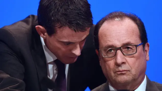 Could Mr Valls (left) go up against President Hollande (right)?