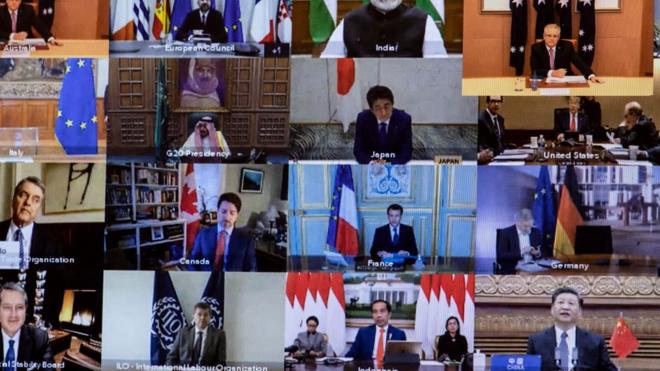 歷史上首次G20視頻會