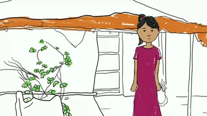 كامرو تعيش في كوخ من أعواد الخيزران وأكياس البلاستك. ذلك ليس بالكثير بالنسبة لها، ولكنه يبقى أفضل مما موجود في بلدها ميانمار.