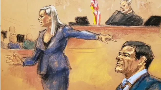 В зале суда, рисунок