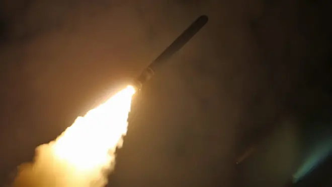 Misil lanzado por EE.UU. contra Siria