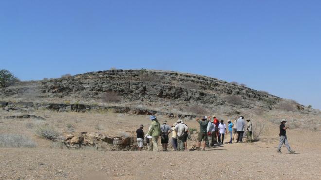 Formações rochosas na Namíbia