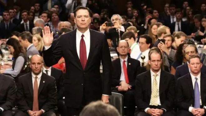 Ông Comey tại buổi điều trần ở Thượng viện Mỹ