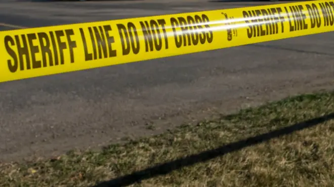 Police cordon line in Kansas. File photo