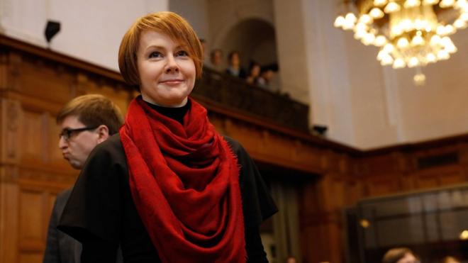 Глава украинской делегации, заместитель министра иностранных дел Украины Елена Зеркаль