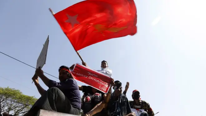 احتجاجات ميانمار.