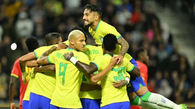 Foto of Brazil wen dem play Ghana