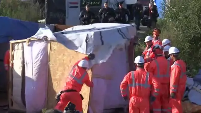 Demolición de "La Jungla" en Calais