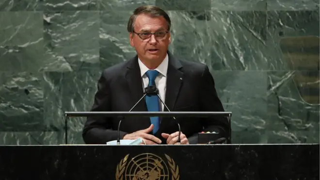 Bolsonaro foi o primeiro chefe de Estado a discursar na Assembleia Geral da ONU