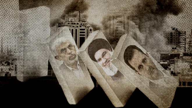 صورة لحسن نصر وباشر و السنوار