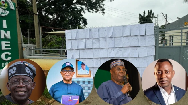 Image of presidential candidates for Nigeria