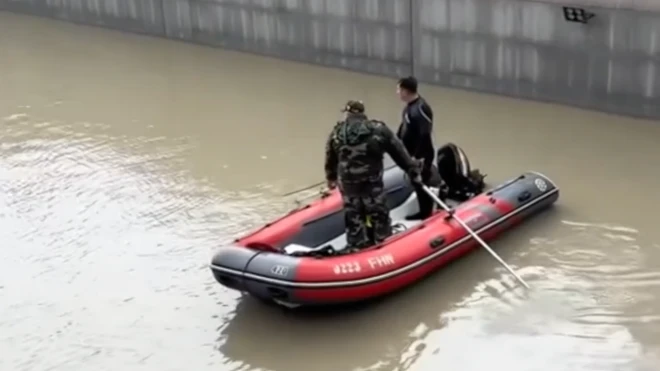 Bakıda, Sabunçuda tuneldə yağış suyu