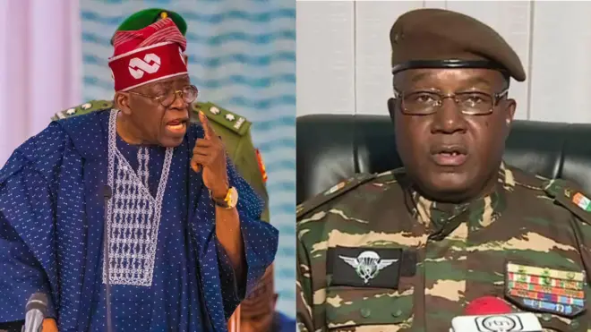 Aarẹ Bola Tinubu ati OLori ologun Niger