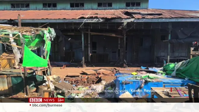 ကောလင်းမြို့ ဈေးထဲမှာ ဒေသခံ ၃ ဦးထက်မနည်း လက်နက်ကြီးမှန် သေဆုံး