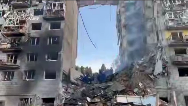 разрушенный дом в Киеве