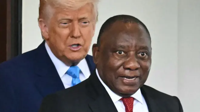 Cyril Ramaphosa yagendeye Donald Trump kuri Maison Blanche muri Rusama