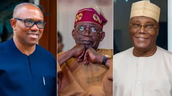 AworanTinubu, Atiku ati Obi