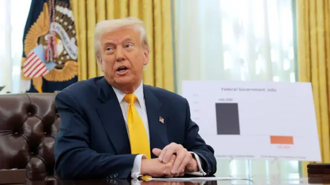 Президент США Дональд Трамп выступает с речью из Овального кабинета в Белом доме, 7 марта 2025 года.