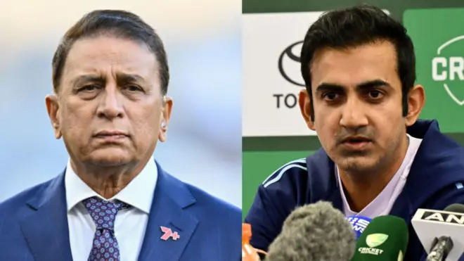 सुनील गावसकर और गौतम गंभीर की तस्वीर