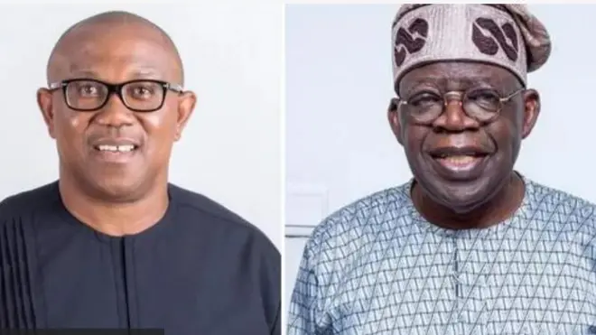 Àwòrán Peter Obi àti Bola Tinubu