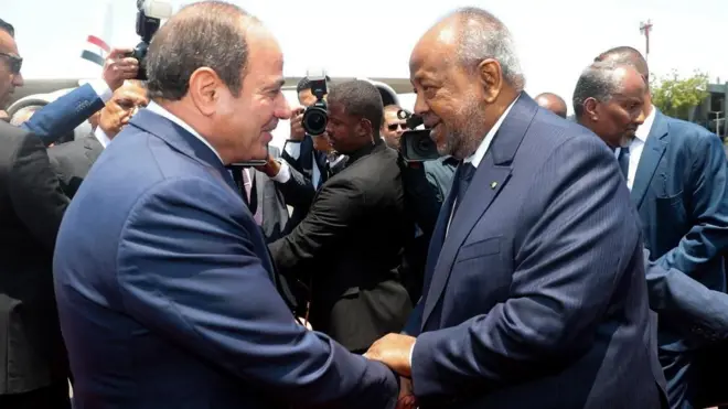የግብፁ ፕሬዝዳንት አል ሲሲ ከጂቡቲው አቻቸው ኦማር ጊሌ