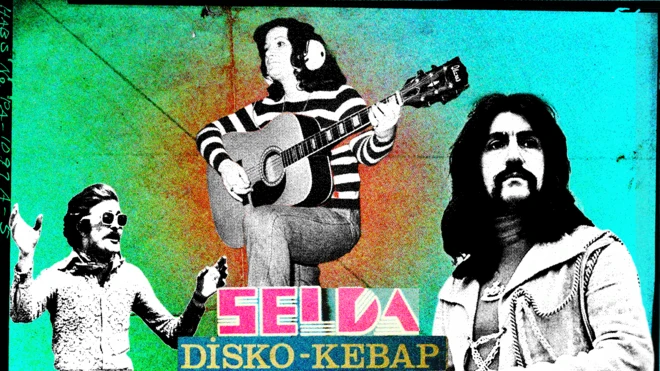 Cem Karaca, Selda ve Barış Manço'nun fotoğraflarının yer aldığı bir kolaj