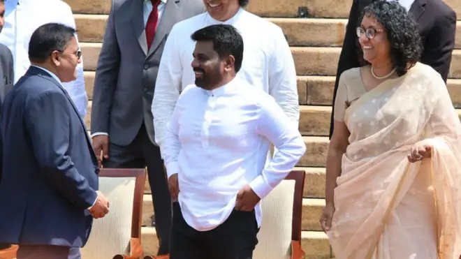 President Anura Kumara Dissanayake with cabinet ministers.