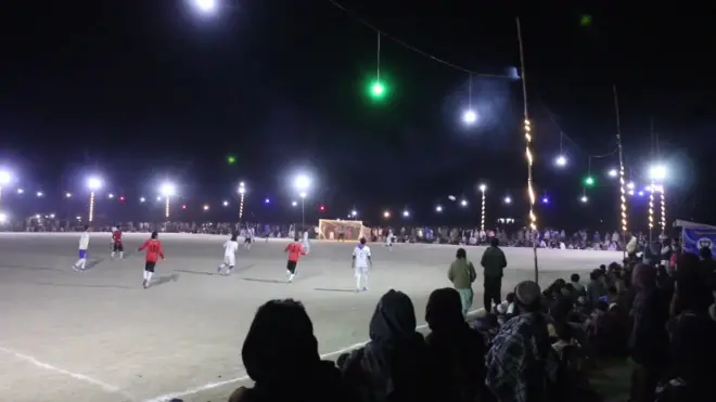 خوست کې د شپې مهال د فوټبال لوبه.